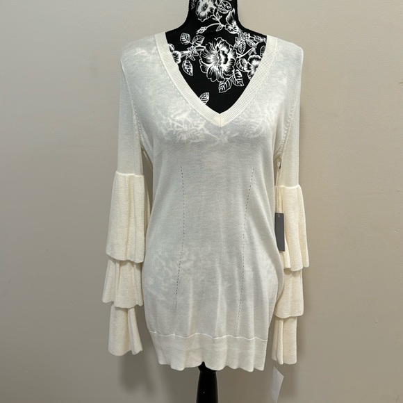 Chelsea28 ruffle sleeve sweater - Picture 1 of 2